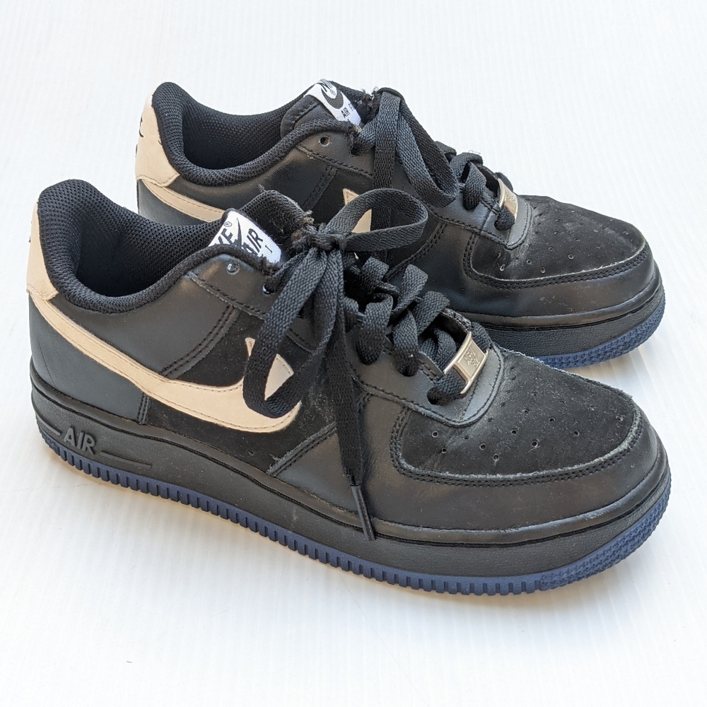 NIKE Air Force 1 youth sneakers black/white - Picture 2 of 9